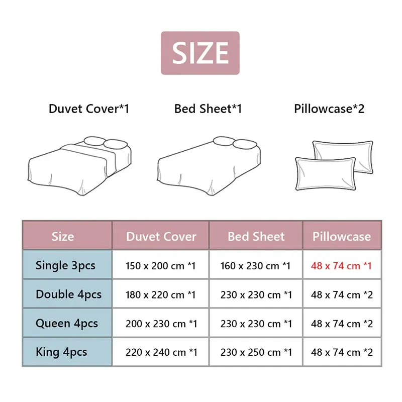 Yeknu Simple Bedding Set White Leaf Pillowcase Duvet Cover Bed Linen Sheet Single Double Queen King Nordic Quilt Covers 220x240