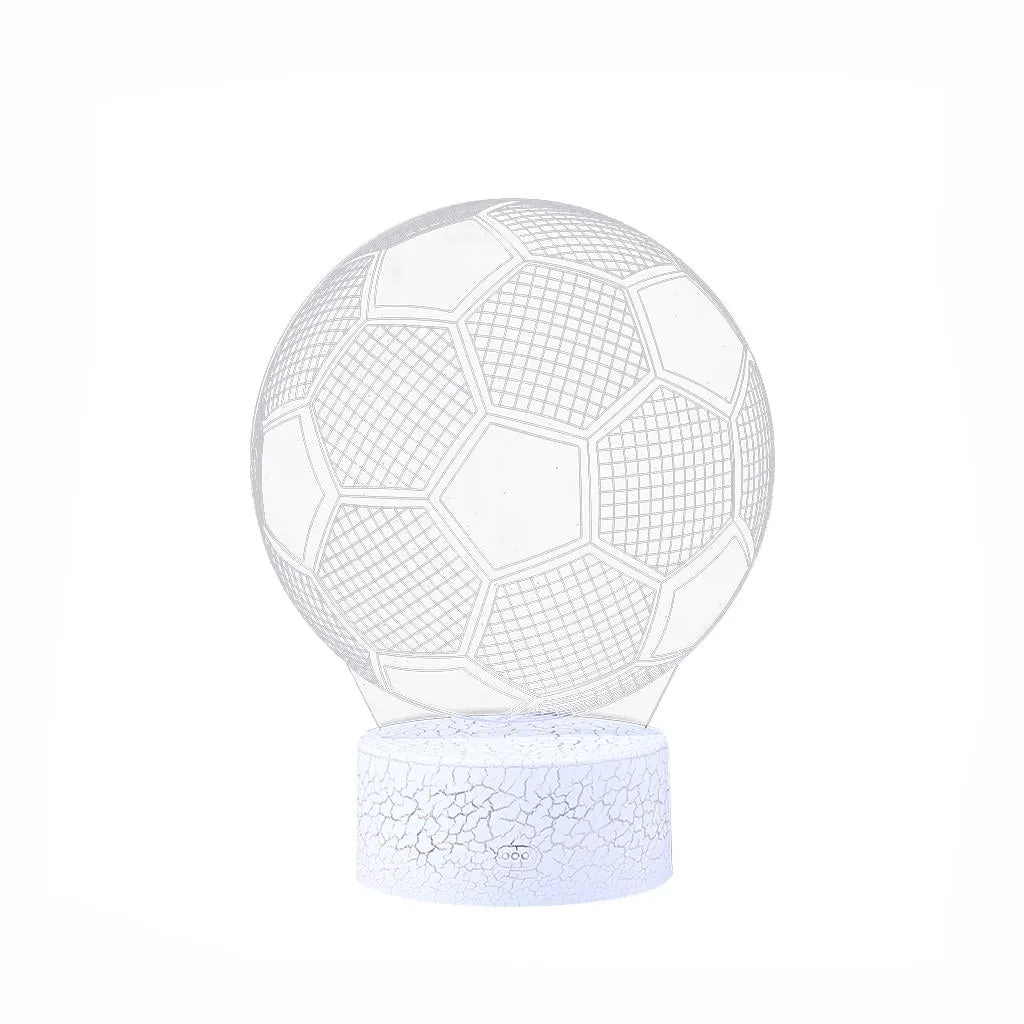 [ZW] Football LED 3D Illuminated Lamp Optical Desk Night Light With 7 Color Changing